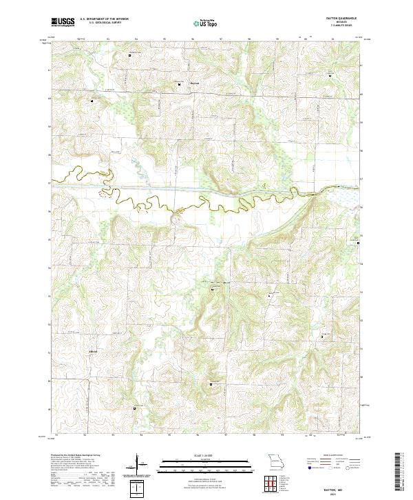 USGS US Topo 7.5-minute map for Dayton MO 2021