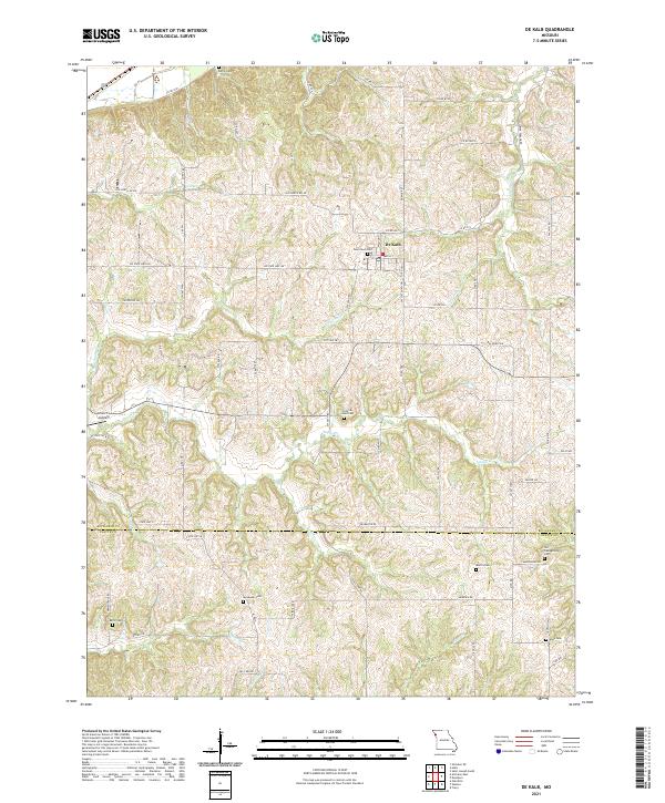 USGS US Topo 7.5-minute map for De Kalb MO 2021