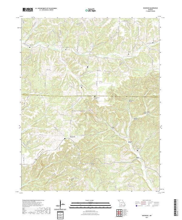 USGS US Topo 7.5-minute map for Dogwood MO 2021