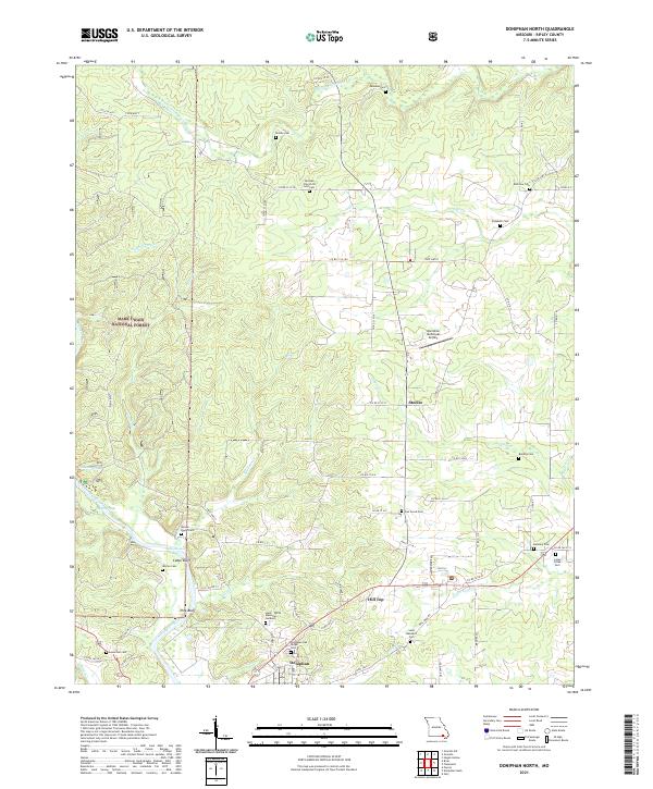 USGS US Topo 7.5-minute map for Doniphan North MO 2021