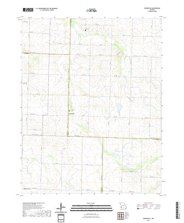 USGS US Topo 7.5-minute map for Dudenville MO 2021