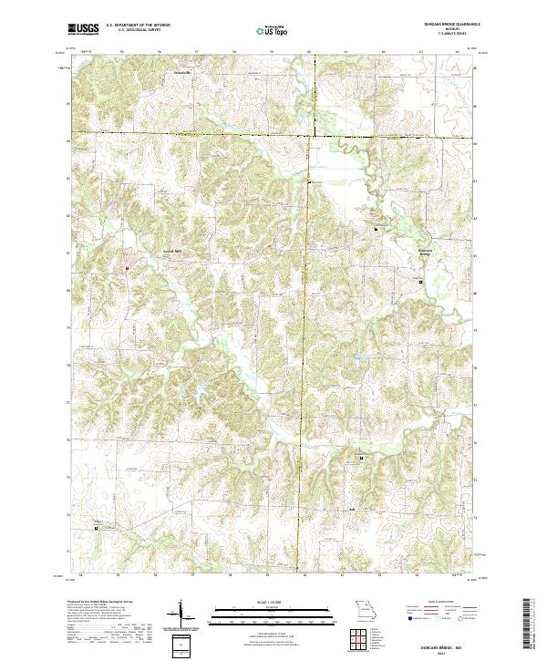 USGS US Topo 7.5-minute map for Duncans Bridge MO 2021