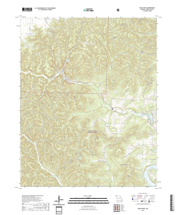 USGS US Topo 7.5-minute map for Eagle Rock MO 2021