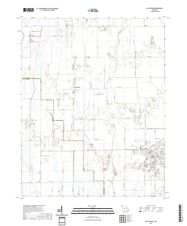 USGS US Topo 7.5-minute map for East Prairie MO 2021