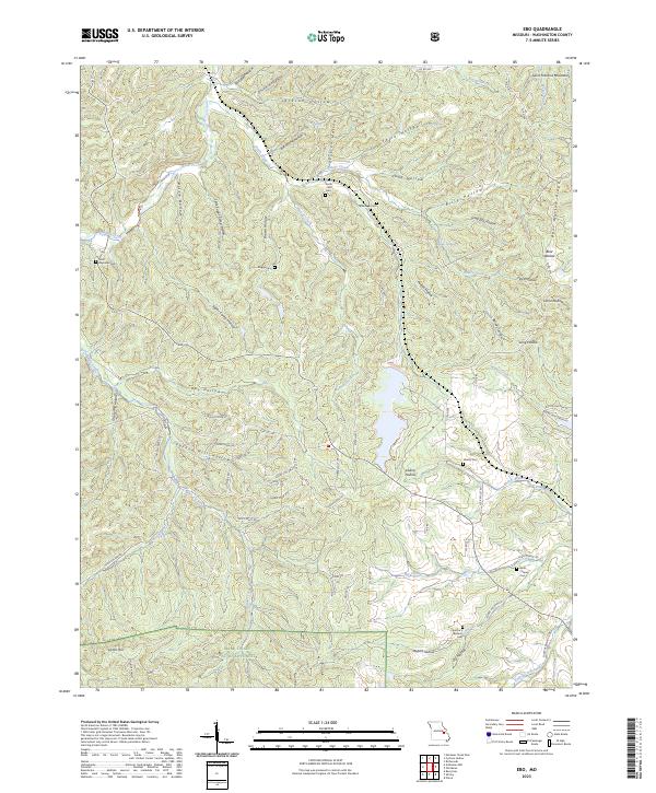 US Topo 7.5-minute map for Ebo MO