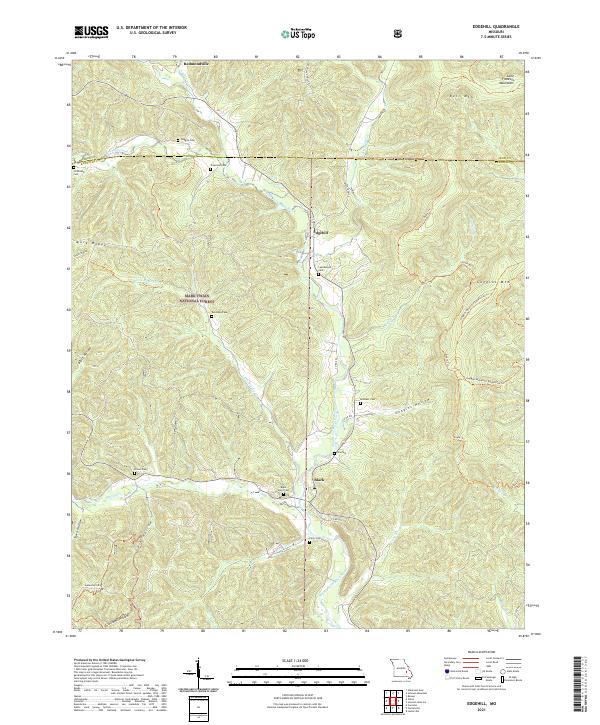 USGS US Topo 7.5-minute map for Edgehill MO 2021