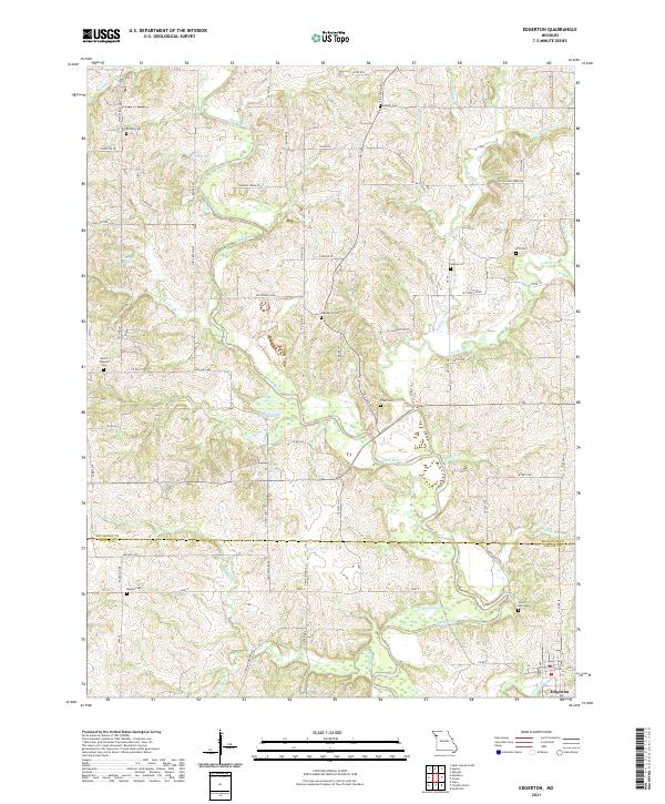 USGS US Topo 7.5-minute map for Edgerton MO 2021