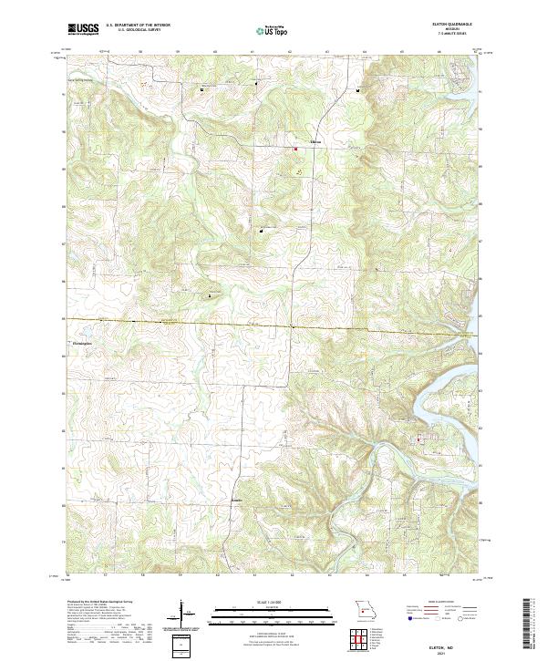 USGS US Topo 7.5-minute map for Elkton MO 2021