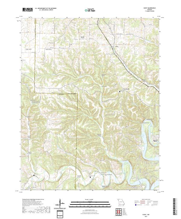 USGS US Topo 7.5-minute map for Elsey MO 2021