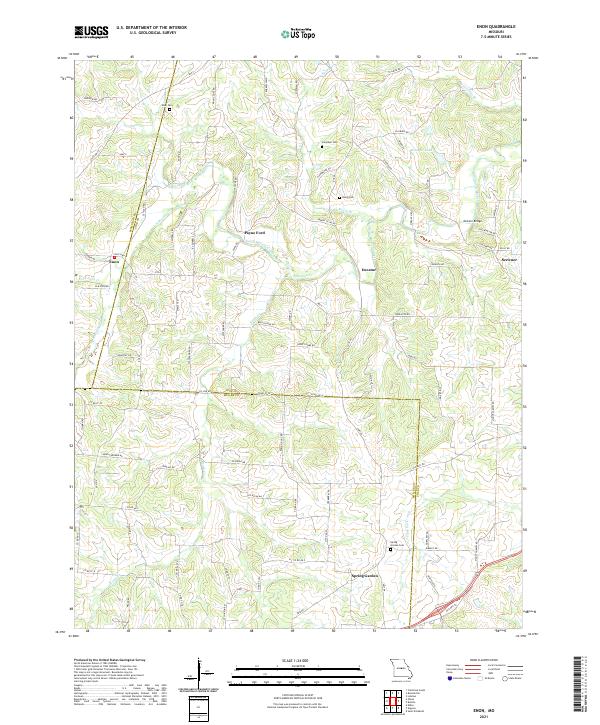 USGS US Topo 7.5-minute map for Enon MO 2021