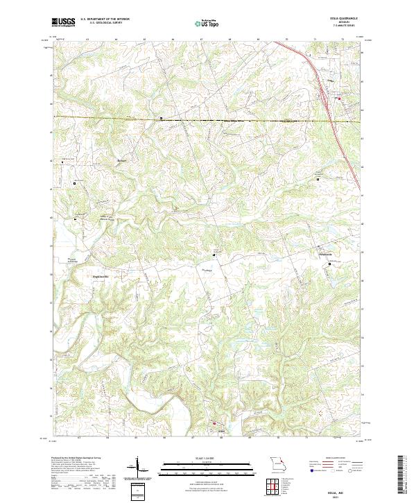 USGS US Topo 7.5-minute map for Eolia MO 2021