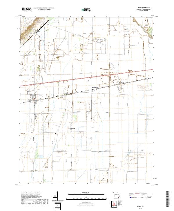 USGS US Topo 7.5-minute map for Essex MO 2021