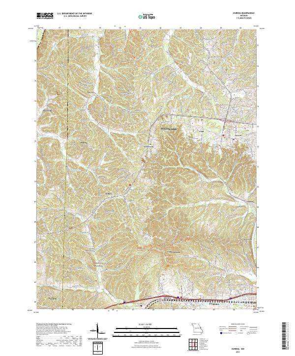 USGS US Topo 7.5-minute map for Eureka MO 2021