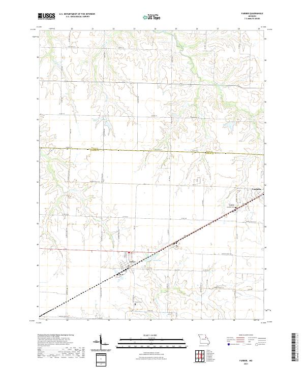 USGS US Topo 7.5-minute map for Farber MO 2021