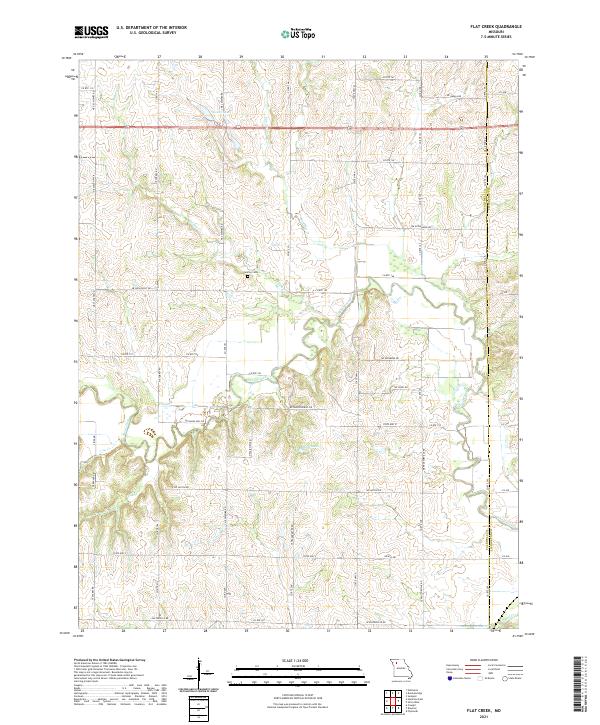 USGS US Topo 7.5-minute map for Flat Creek MO 2021