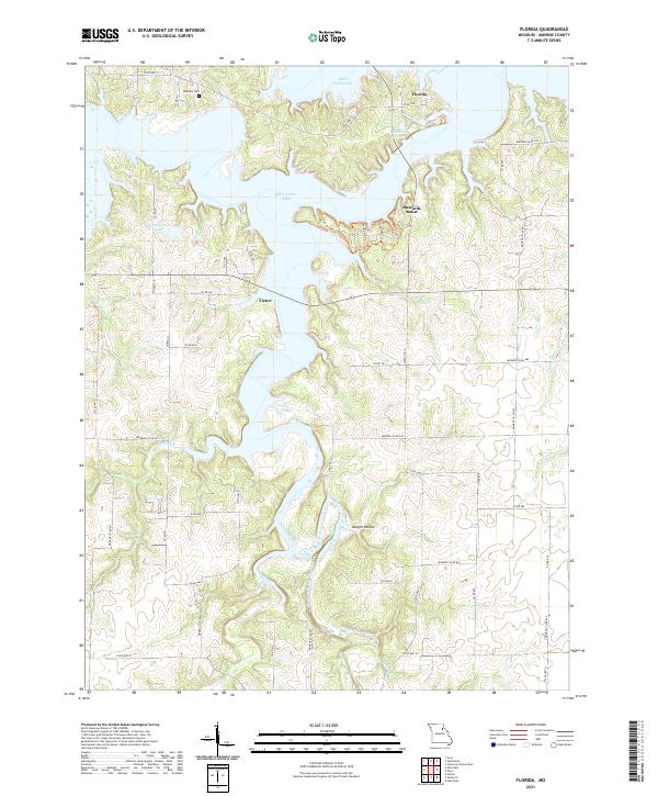 USGS US Topo 7.5-minute map for Florida MO 2021