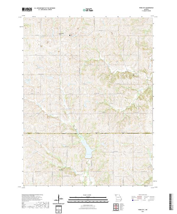 USGS US Topo 7.5-minute map for Ford City MO 2021