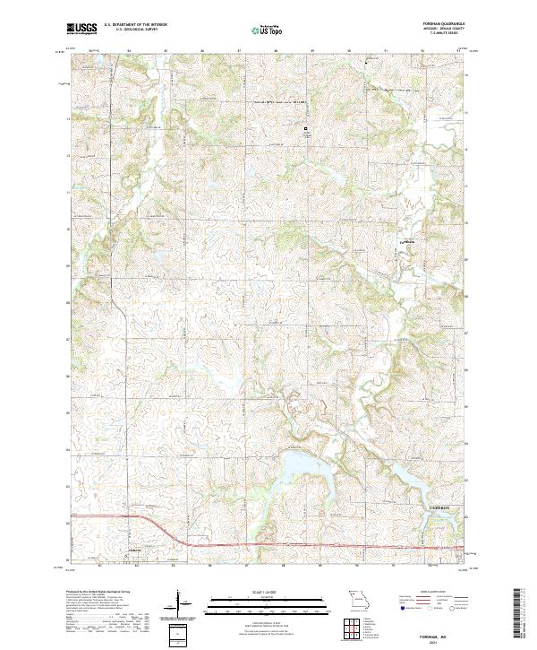 USGS US Topo 7.5-minute map for Fordham MO 2021