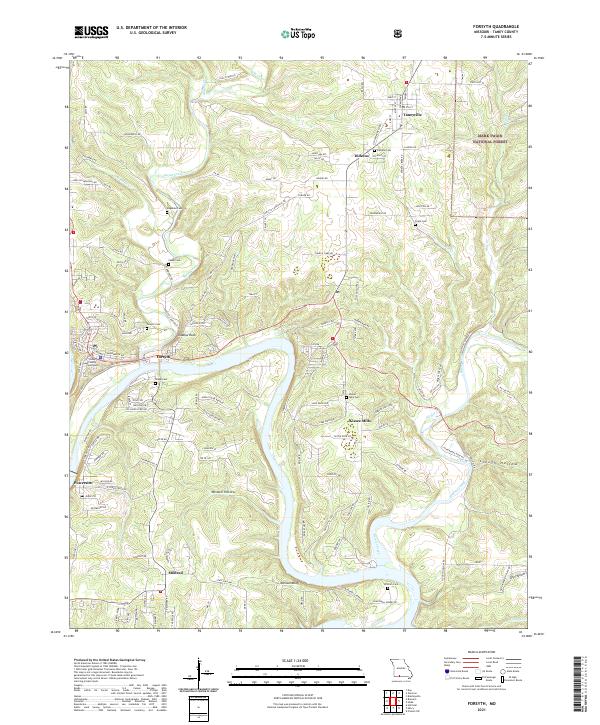 USGS US Topo 7.5-minute map for Forsyth MO 2021