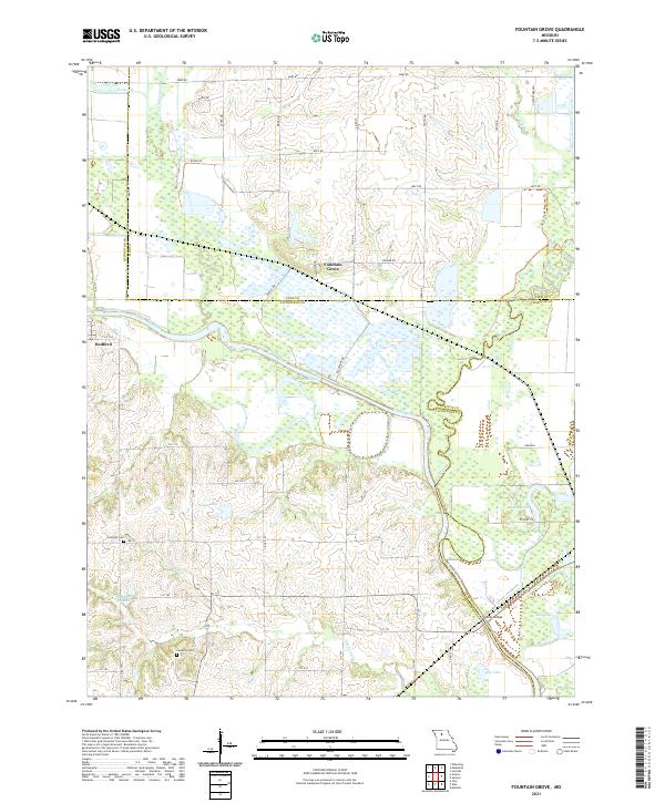 USGS US Topo 7.5-minute map for Fountain Grove MO 2021