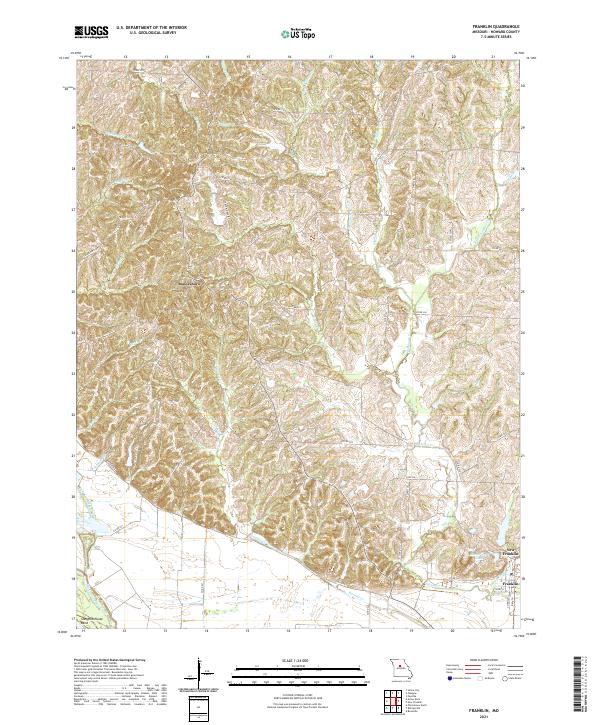 USGS US Topo 7.5-minute map for Franklin MO 2021