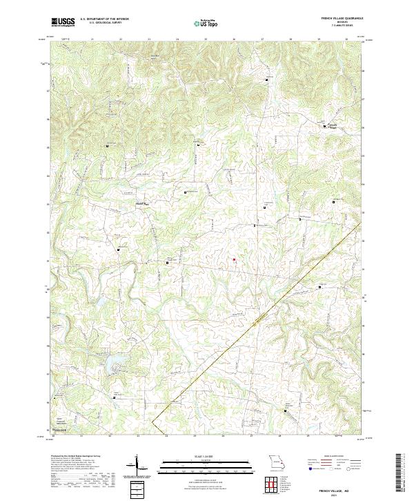 USGS US Topo 7.5-minute map for French Village MO 2021