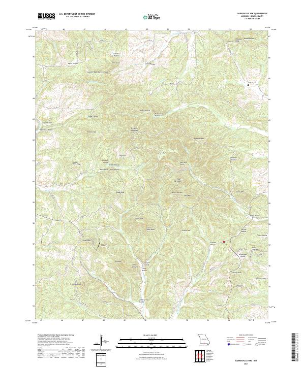 USGS US Topo 7.5-minute map for Gainesville NW MO 2021