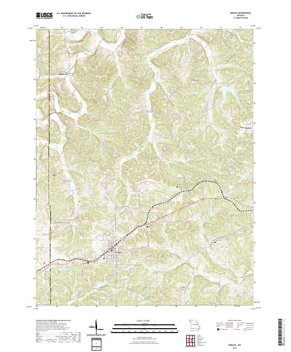 USGS US Topo 7.5-minute map for Gerald MO 2021