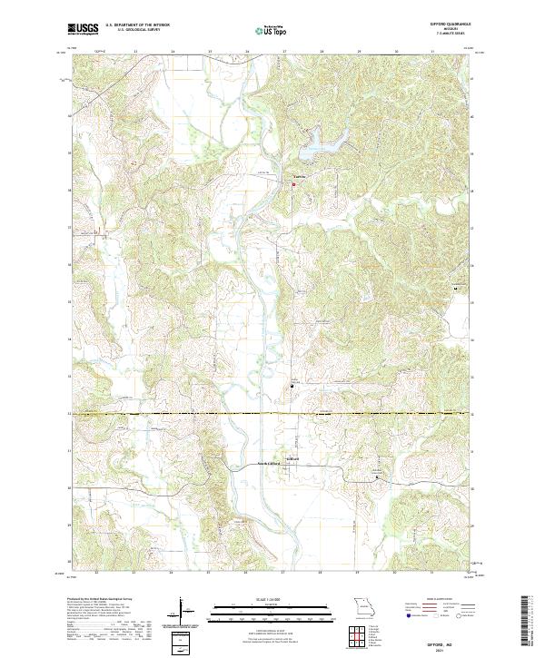 USGS US Topo 7.5-minute map for Gifford MO 2021