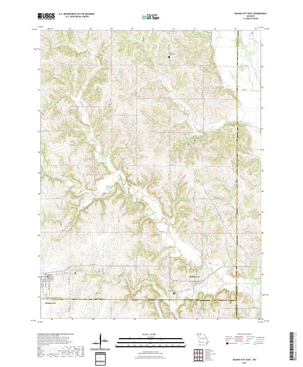 USGS US Topo 7.5-minute map for Gilman City East MO 2021