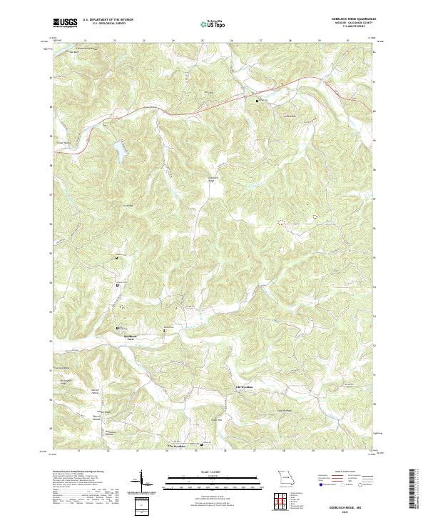 USGS US Topo 7.5-minute map for Goerlisch Ridge MO 2021