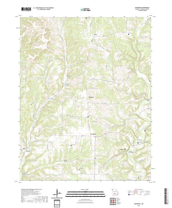 USGS US Topo 7.5-minute map for Goodhope MO 2021