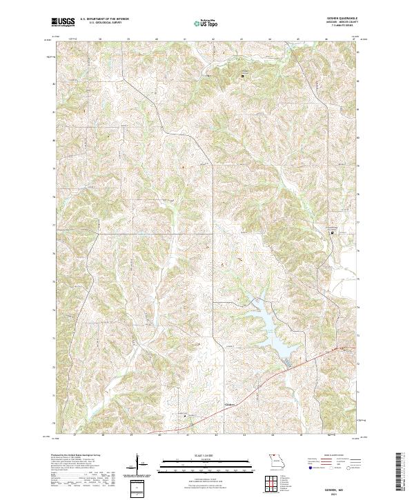 USGS US Topo 7.5-minute map for Goshen MO 2021