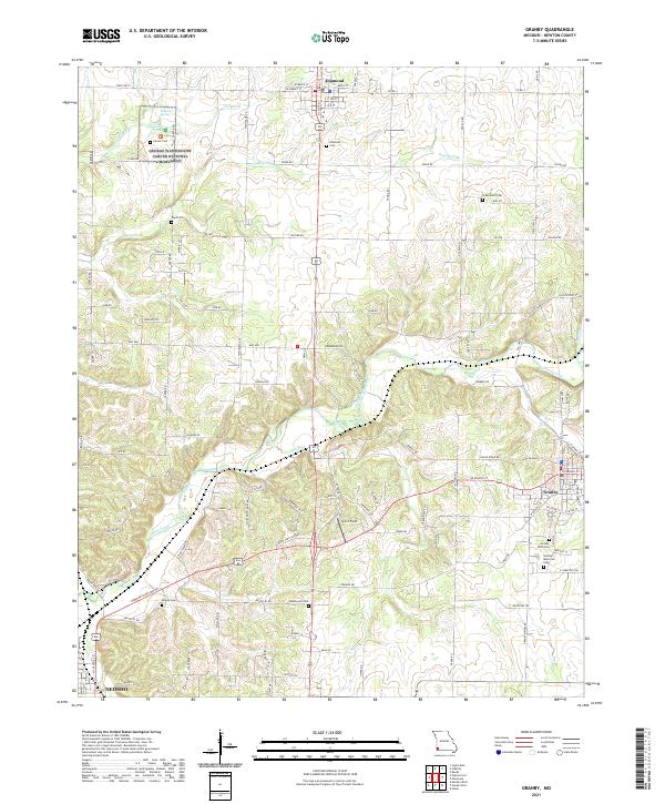 USGS US Topo 7.5-minute map for Granby MO 2021