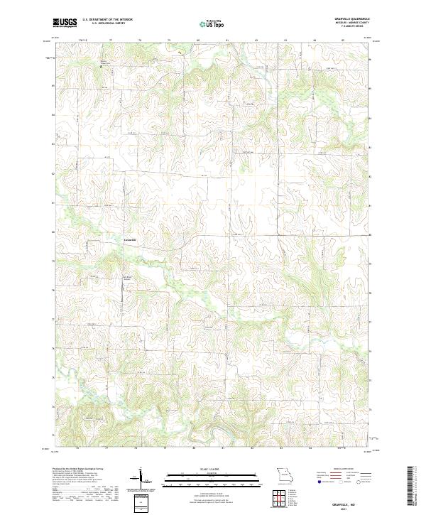 USGS US Topo 7.5-minute map for Granville MO 2021