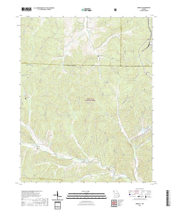 USGS US Topo 7.5-minute map for Greeley MO 2021