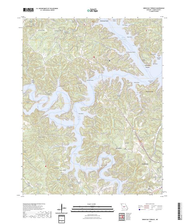 US Topo 7.5-minute map for Green Bay Terrace MO