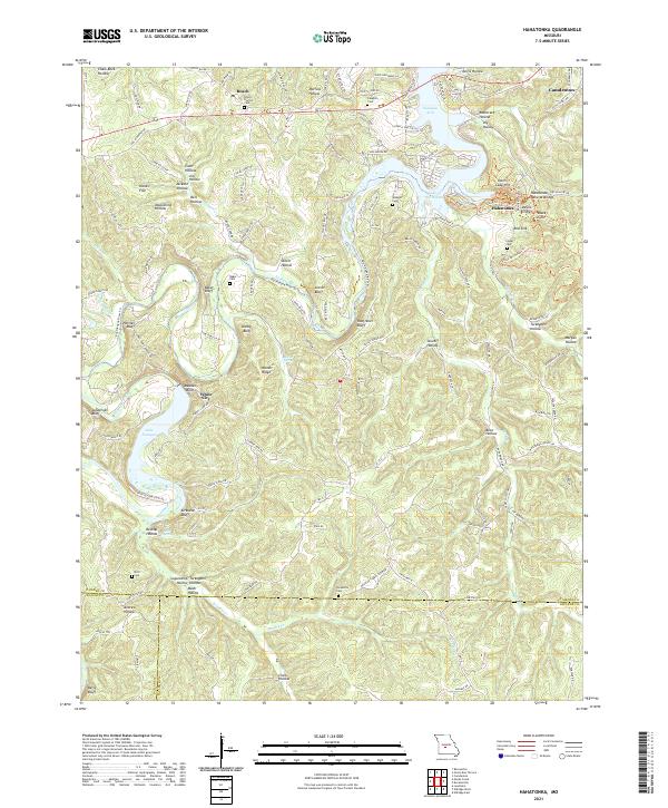 USGS US Topo 7.5-minute map for Hahatonka MO 2021