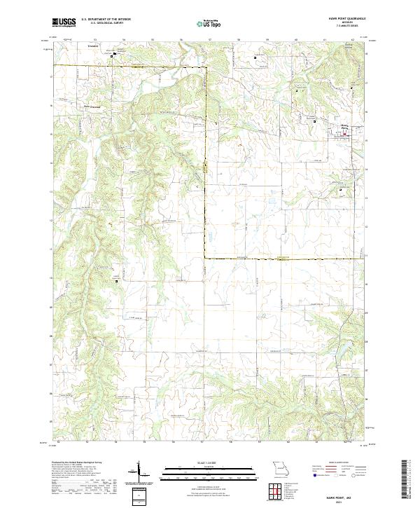 USGS US Topo 7.5-minute map for Hawk Point MO 2021