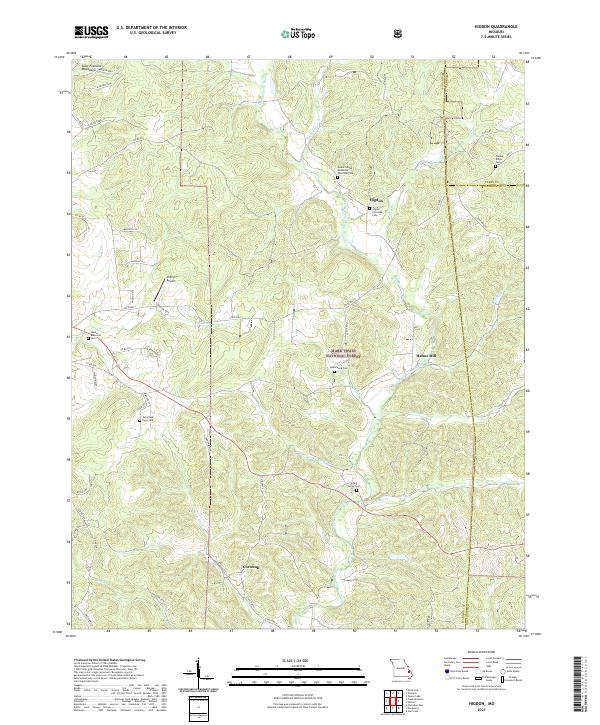 USGS US Topo 7.5-minute map for Higdon MO 2021