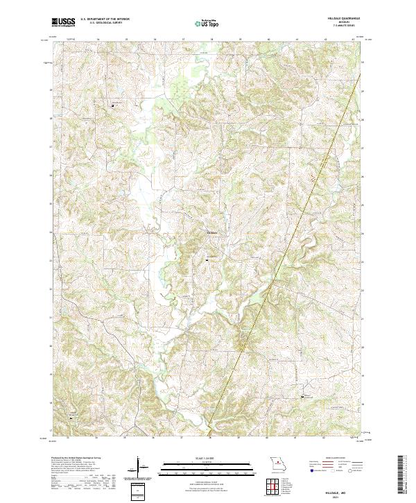 USGS US Topo 7.5-minute map for Hilldale MO 2021