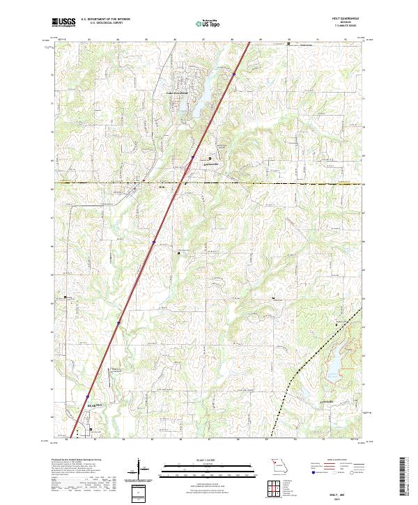 USGS US Topo 7.5-minute map for Holt MO 2021