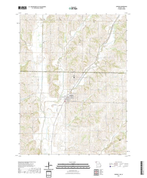 USGS US Topo 7.5-minute map for Hopkins MOIA 2021