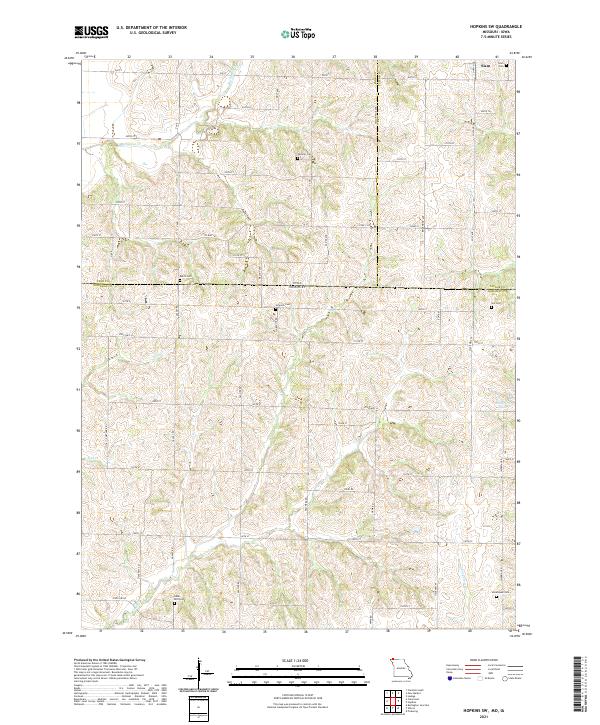 USGS US Topo 7.5-minute map for Hopkins SW MOIA 2021