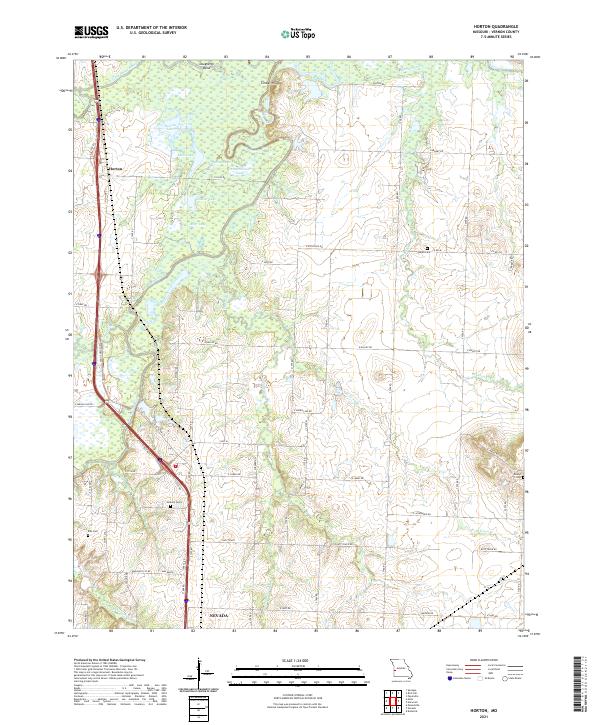 USGS US Topo 7.5-minute map for Horton MO 2021