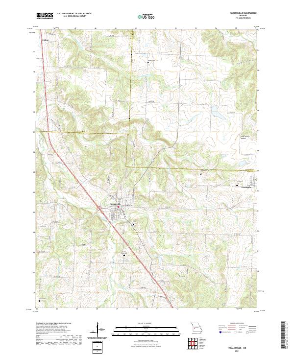 USGS US Topo 7.5-minute map for Humansville MO 2021