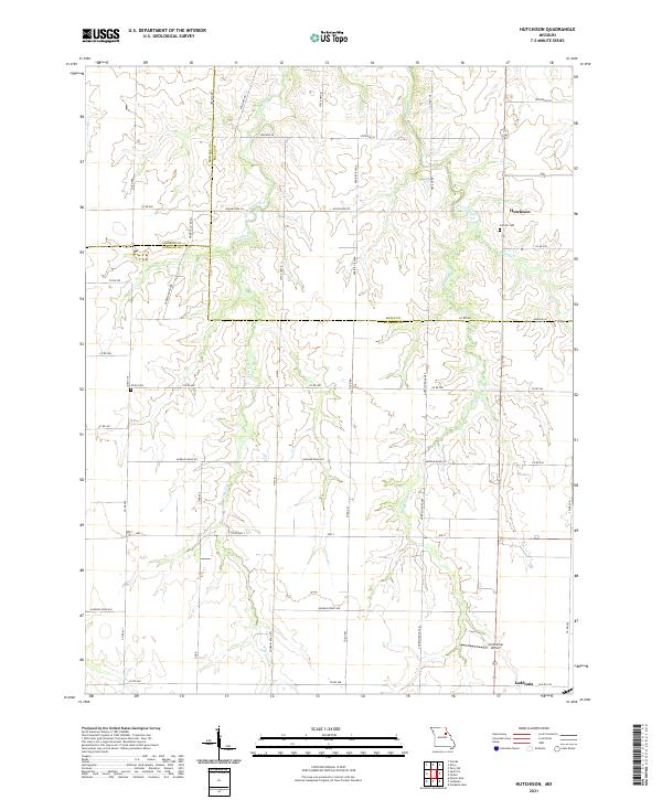 USGS US Topo 7.5-minute map for Hutchison MO 2021