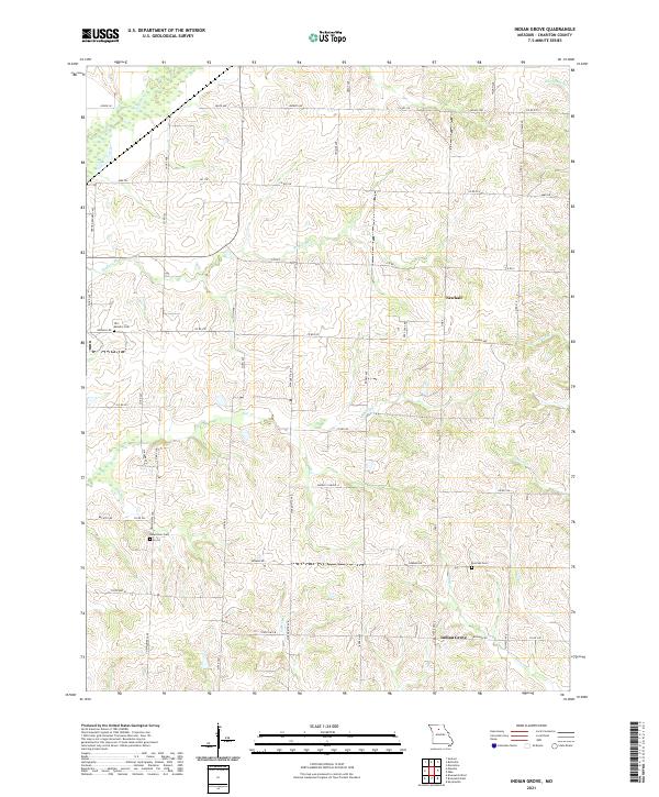 USGS US Topo 7.5-minute map for Indian Grove MO 2021