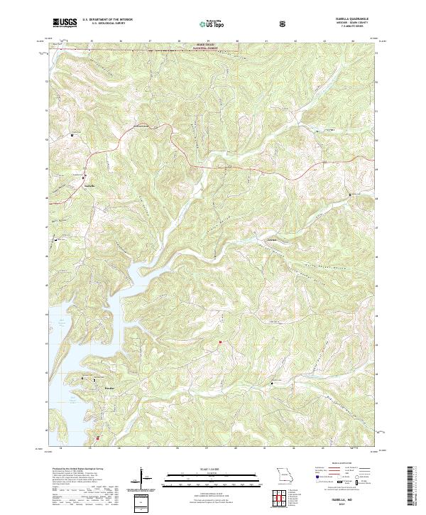 USGS US Topo 7.5-minute map for Isabella MO 2021