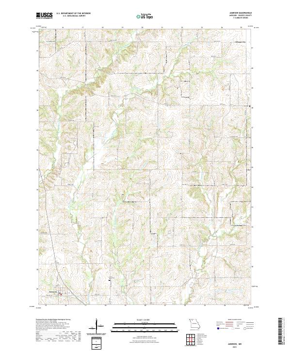 USGS US Topo 7.5-minute map for Jameson MO 2021